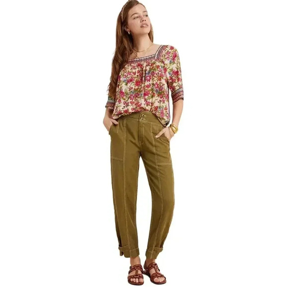 Anthropologie Pants - Anthropologie Jackson Tapered Utility pants size 6 Olive green